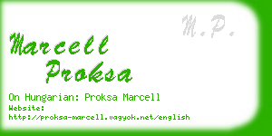 marcell proksa business card